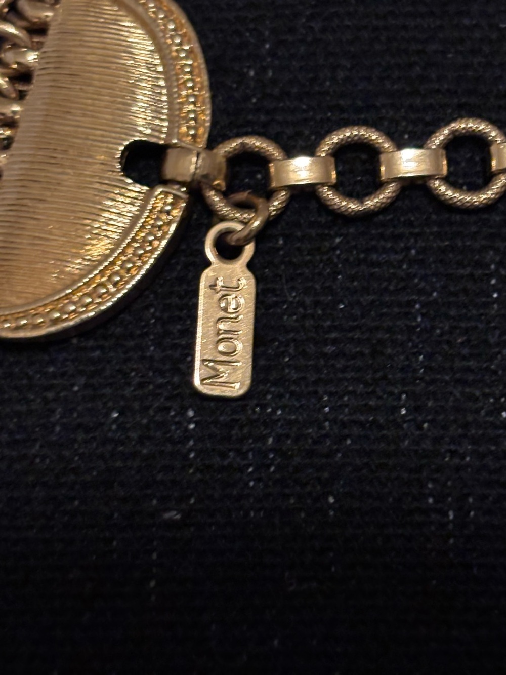 Monet Multi-Layered Gold Chain Necklace - Picture 3 of 4